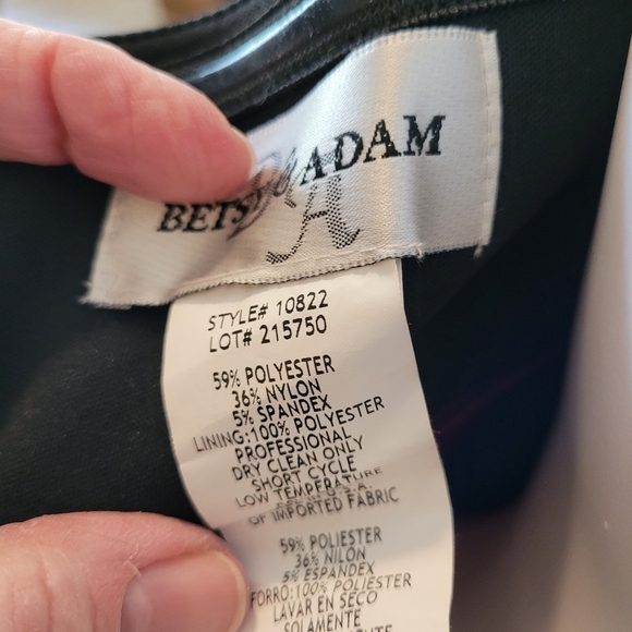 Betsy & Adam burgundy strapless formal gown - 14 - Picture 7 of 10